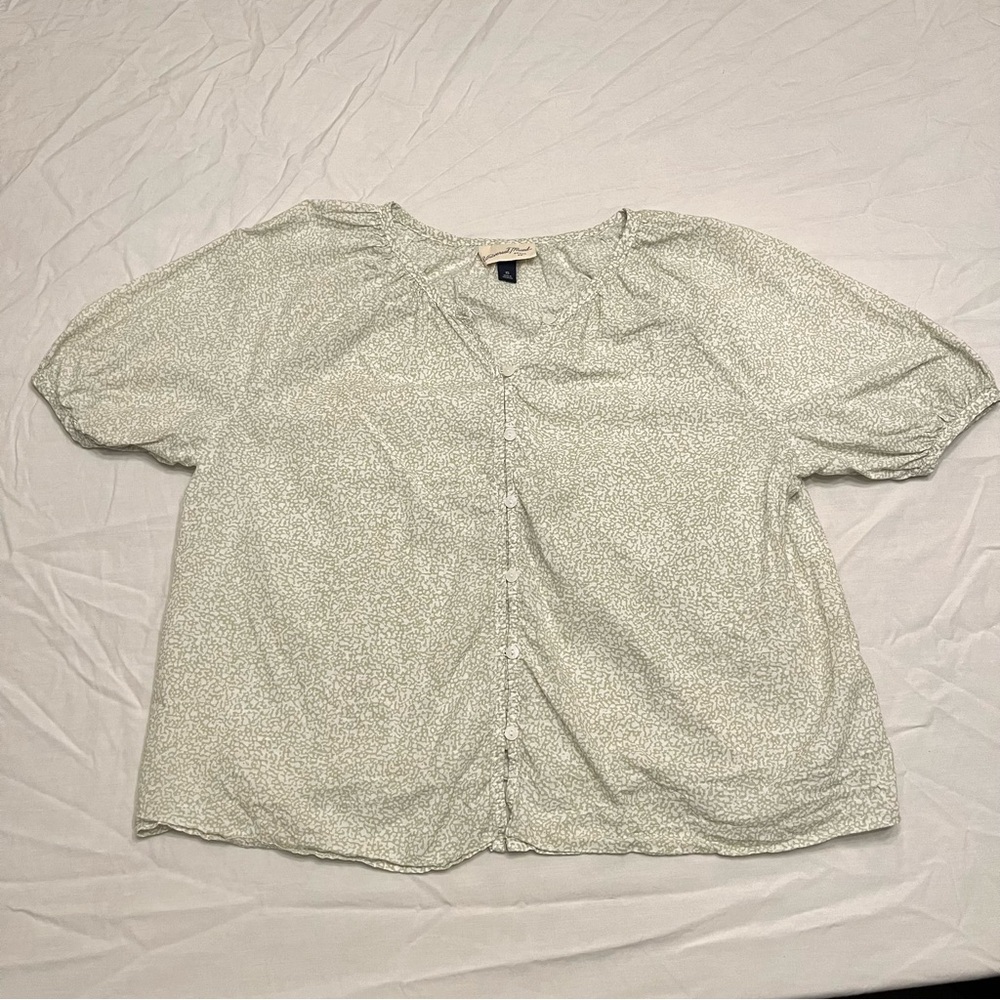 Universal Thread Sage Green Patterned Blouse